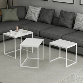 Skladací stôl Evia White, 3 ks