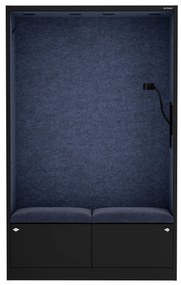 Sally 1150mm korpus Czarny - siedzisko Granatowy