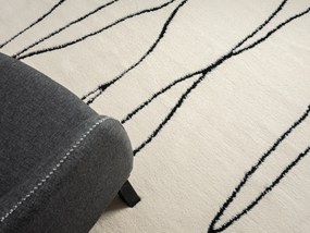My Flair, Kusový koberec Moroccan Serenity weiß, 100x200, čiernobiela, obývacia izba
