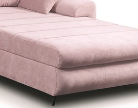 Rohová sedacia súprava Yoko, ružová látka