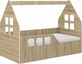 Wooden Toys Detská posteľ DOMEK SONOMA 160x80 (vľavo)