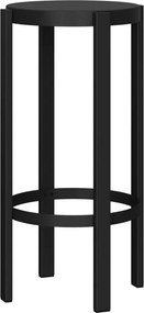 Čierna oceľová barová stolička (výška sedadla 75 cm) Doon – noo.ma