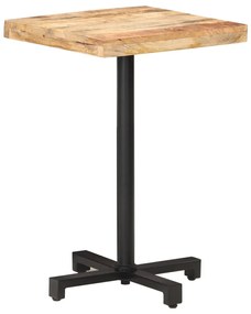 Bistro stolík štvorcový 50x50x75 cm surové mangovníkové drevo 320262