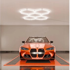 LED stmievateľné stropné svietidlo HEXAGON LED/192W/85-265V 5000K CRI 90 IP54 biela