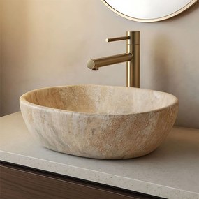 Rea Amelia, umývadlo na dosku 480x345x135 mm, imitácia kameňa Savana Matt, REA-U3000