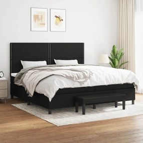 Boxspring posteľ s matracom čierna 200x200 cm látka 3136623