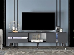 TV stolík/skrinka Vekika 2 (antracit + strieborná) . Vlastná spoľahlivá doprava až k Vám domov. 1095251