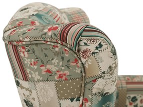 Tempo Kondela Kreslo ušiak, látka patchwork viorica 1, CHARLOT