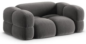 Sivá zamatová pohovka 180 cm Loretto – Cosmopolitan Design