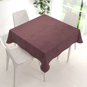 Biante Veľký zamatový štvorcový obrus Velvet Prémium SVP-019 Hnedofialový 180x180 cm