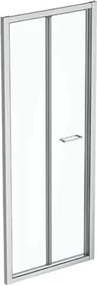 CONNECT 2 Skladacie dvere 770 × 70 × 1950 mm, strieborná povrchová úprava