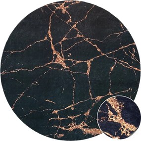 BE Koberec Porte 2007 Koło BLACK GOLD – čierny okrúhly Rozmer: 80 cm