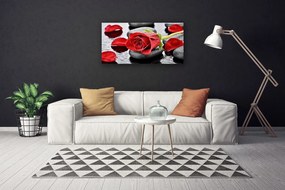 Obraz Canvas Ruže kvet kamene zen 120x60 cm