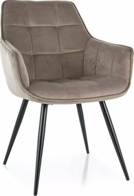 SI Lilia Velvet stolička tmavá béžová