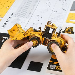 Robotime Rokr 3D dřevěné puzzle Buldozer 211 ks