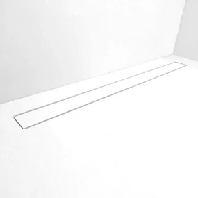 I-DRAIN Liquid sprchový žľab z nerezovej ocele s roštom, pre liate podlahy, dĺžka 800 mm, biely, ED.SS.0800.W