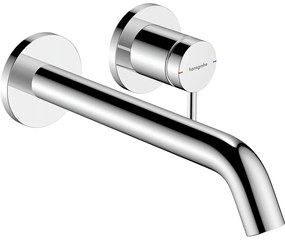 HANSGROHE Tecturis S 2-otvorová páková umývadlová batéria pod omietku, pre nástennú montáž, s rozetami, výtok 225 mm, chróm, 73351000