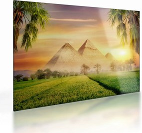 Sklenený obraz - Pyramídy (70x50 cm)