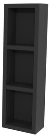 Mereo, Mereo Aira, kúpeľňová skrinka 20 cm, horná, policová, Multidecor, Čierna Supermat, MER-CN796SCIPM