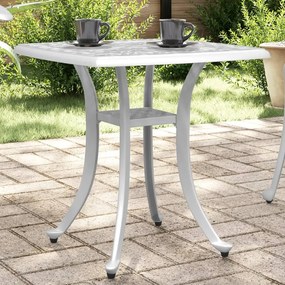 Záhradný stôl biely 53x53x53 cm liaty hliník 4002817