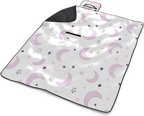 Sablio Plážová deka Fialové mesiačiky: 200x140 cm