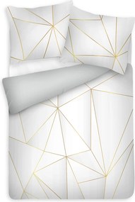 Matex Luxusné bavlnené saténové obliečky 140x200 + 70x90 cm - Prestige "Zlaté línie"