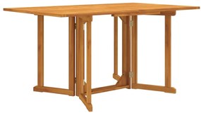 Skladací záhradný stôl motýľ 150x90x75 cm tíkový masív 362751