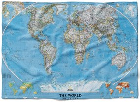 Deka Mapa sveta (Rozmer: 150 x 120 cm, Podšitie baránkom: NE)