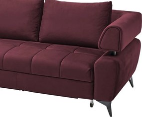 Rohová sedacia súprava Paris, vínová látka, ľavý roh