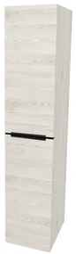 Mereo, Mereo Mailo, kúpeľňová skrinka vysoká 170 cm, čierne madlo, Multidecor, White Loft Pine, MER-CN594LPBWLP1