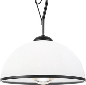 Luster na tyči RETRO 1xE27/60W/230V čierna/biela