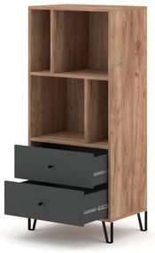 Regál Bilbao 63,4 cm dub Craft Tobaco/grafit