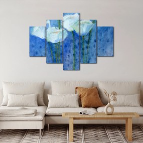 Obraz - Biele tulipány (150x105 cm)