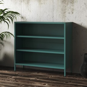 Nízky policový regál LUCA, 1000 x 900 x 350 mm, Modern: morská farba