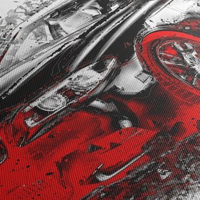 Obraz - Maľované auto v akcii (90x60 cm)