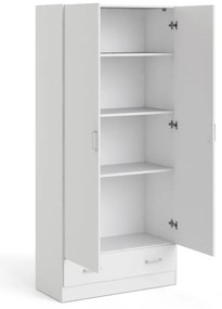 Biela šatníková skriňa 79x170 cm Space – Tvilum