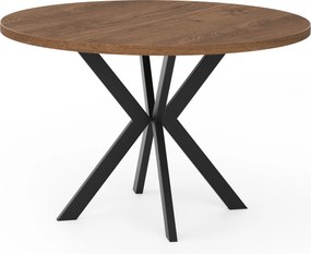Okrúhly rozkladací jedálensky stôl MARION 120-196cm dub lefkas Farba nôh: Čierna