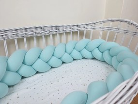 Vulpi Mantinel do postieľky Vrkoč 240 cm Handmade Farba: tyrkysová