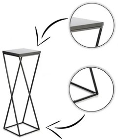 Stojan na kvety LOFT 70x24 cm čierna