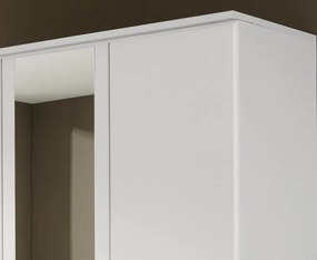 Šatníková skriňa Bremen, 136 cm, biela/šedý betón