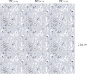 Tapeta mágie oceánu svetlo modrá 280x100 cm