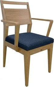 Moderná jedálenská stolička EV s pod-rúčkami a textilným sedákom, 57x55x90 cm Urban 13