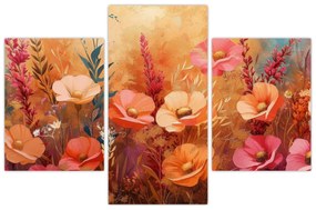 Obraz - Lúčne kvety, maľba (90x60 cm)