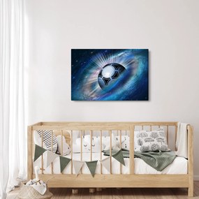 Obraz - Futbalová lopta vo vesmíre (90x60 cm)