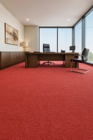 Tapibel, Metrážny koberec Cobalt SDN 64080 - AB červený, záťažový, na mieru, šíře 4m, červená, ab (mriežka), chodba / predsieň