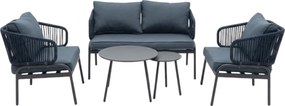 Sada záhradného nábytku Houseland Toronto pre 4 osoby sivá