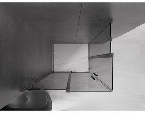 Mexen Velar Duo, sprchový kút s posuvnými dverami 100 x 90 cm, 8mm šedé sklo, brúsený grafit, 871-100-090-42-95