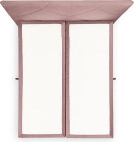 Posteľ Boxspring Wasil 180x200 s úložným priestorom - ružový hydrofóbny zamat Element 18