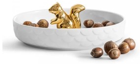 Porcelánová miska s veveričkou Sagaform Squirrel 5017722, biela