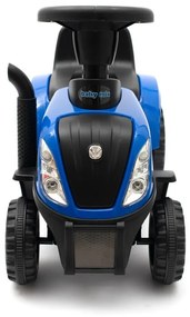 Detské odrážadlo traktor s vlečkou a náradím Baby Mix New Holland modrý